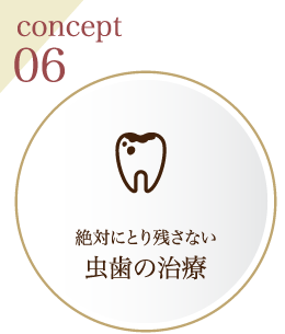 concept06 絶対にとり残さない虫歯の治療